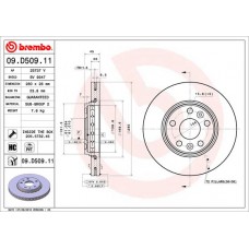 Диск гальмівний BREMBO 09.D509.11