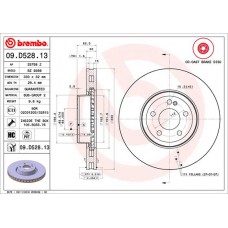 Диск гальмівний BREMBO 09.D528.13