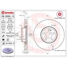 Диск гальмівний BREMBO 09.D529.13