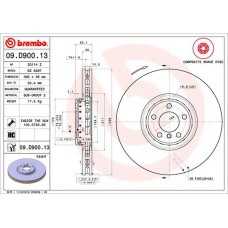 Диск гальмівний BREMBO 09.D900.13