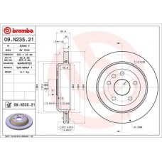 Диск гальмівний BREMBO 09.N235.21