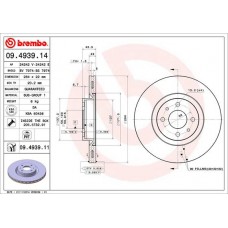 Диск гальмівний BREMBO 09.4939.14