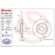 Диск гальмівний BREMBO 09.5843.11