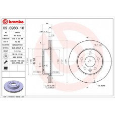 Диск гальмівний BREMBO 09.6983.10