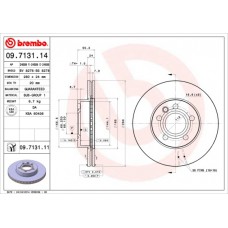 Диск гальмівний BREMBO 09.7131.14