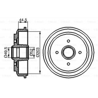 Гальмівний барабан BOSCH 0986477149