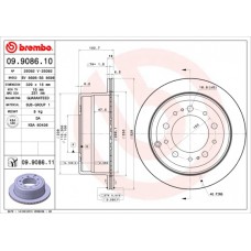Диск гальмівний BREMBO 09.9086.11