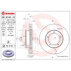 Диск гальмівний BREMBO 09.9143.11