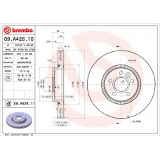 Диск гальмівний BREMBO 09.A426.11