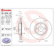 Диск гальмівний BREMBO 09.A532.20