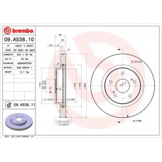 Диск гальмівний BREMBO 09.A538.10