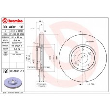 Диск гальмівний BREMBO 09.A601.10