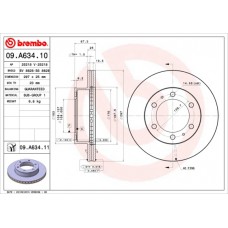 Диск гальмівний BREMBO 09.A634.10