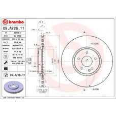 Диск гальмівний BREMBO 09.A726.11