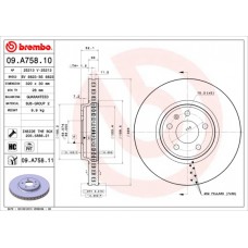 Диск гальмівний BREMBO 09.A758.11