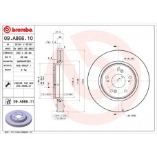 Диск гальмівний BREMBO 09.A866.10