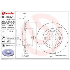 Диск гальмівний BREMBO 09.A956.11