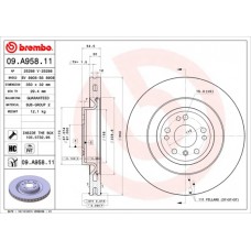 Диск гальмівний BREMBO 09.A958.11
