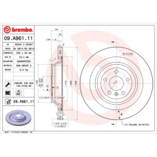 Диск гальмівний BREMBO 09.A961.11