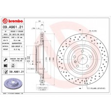 Гальмівний диск BREMBO 09.A961.21