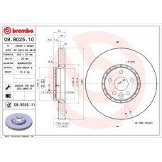 Диск гальмівний BREMBO 09.B025.11