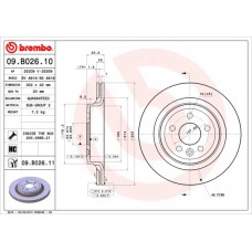 Диск гальмівний BREMBO 09.B026.11