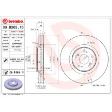 Диск гальмівний BREMBO 09.B269.10