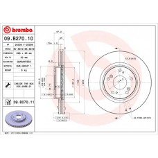 Диск гальмівний BREMBO 09.B270.10