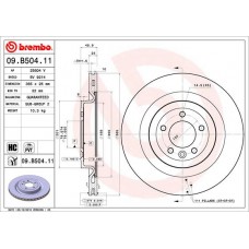 Гальмівний диск BREMBO 09.B504.11