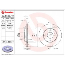 Диск гальмівний BREMBO 09.B526.11