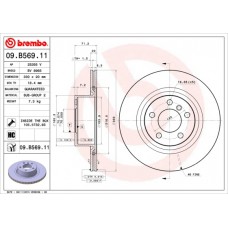 Диск гальмівний  FINITO BREMBO 09.B569.11