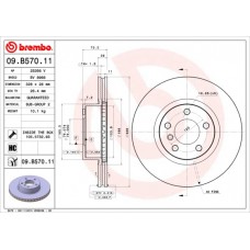 Диск гальмівний BREMBO 09.B570.11