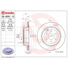 Диск гальмівний BREMBO 09.B591.10