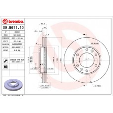 Диск гальмівний BREMBO 09.B611.10