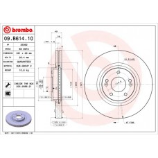 Диск гальмівний BREMBO 09.B614.10