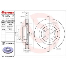Диск гальмівний BREMBO 09.B634.11