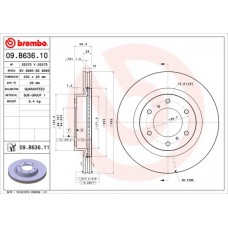 Диск гальмівний BREMBO 09.B636.11