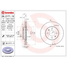 Диск гальмівний BREMBO 09.C171.11