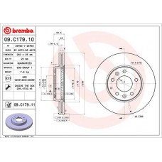 Диск гальмівний BREMBO 09.C179.11