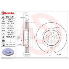Диск гальмівний BREMBO 09.R104.11