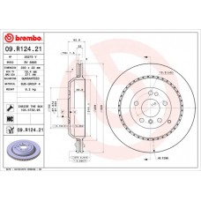 Диск гальмівний BREMBO 09.R124.21