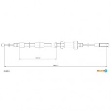 Трос ручного гальма ADRIAUTO 11.0280.1