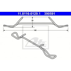 Пружина гальмівних колодок ATE 11.8116-0129.1