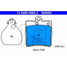 Гальмівні колодки ATE 13.0460-4064.2