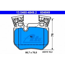 Гальмівні колодки ATE 13.0460-4849.2