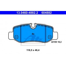 Комплект гальмівних колодок з 4 шт. дисків ATE 13.0460-4882.2