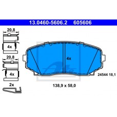 Гальмівні колодки ATE 13.0460-5606.2