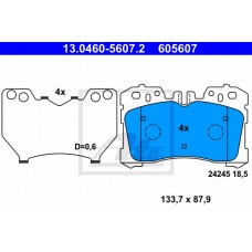 Гальмівні колодки ATE 13.0460-5607.2