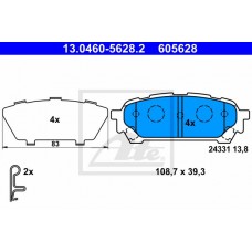 Гальмівні колодки ATE 13.0460-5628.2