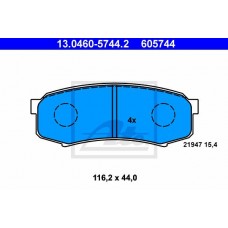 Комплект гальмівних колодок з 4 шт. дисків ATE 13.0460-5744.2